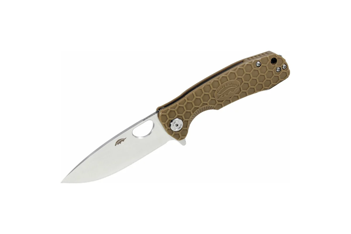 Нож Honey Badger Flipper D2 M складной с песочной рукоятью НВ1015