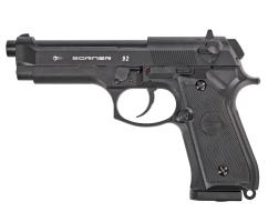 Пневматический пистолет Borner 92 (3Дж, металл, подвижный затвор, Blowback ) 4,5 мм