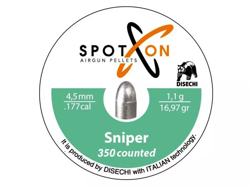 Пули Spoton Sniper 4,5 мм 1,10г 350 шт