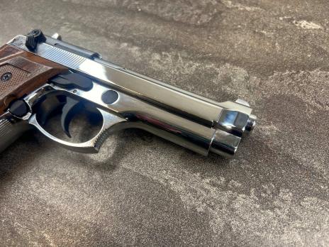 Сигнальный пистолет Blow F92 Auto Chrome (автоматический режим, Beretta 92, Беретта хром) 9 мм