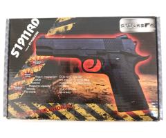 Пневматический пистолет Stalker S1911RD Blowback (3 Дж, Colt 1911, подвижный затвор, шарики ВВ, металл, CO₂) 4,5 мм