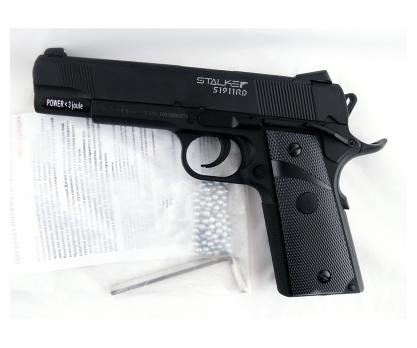 Пневматический пистолет Stalker S1911RD Blowback (3 Дж, подвижный затвор, шарики ВВ, металл, CO₂) 4,5 мм