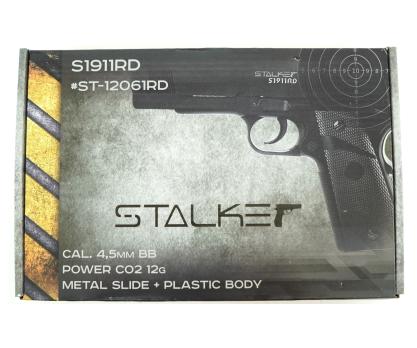 Пневматический пистолет Stalker S1911RD Blowback (3 Дж, подвижный затвор, шарики ВВ, металл, CO₂) 4,5 мм
