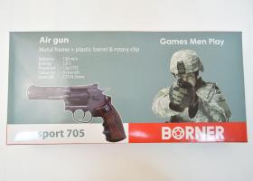 Пневматический револьвер Borner Sport 705 (4”, металл, S&W) 4.5 мм
