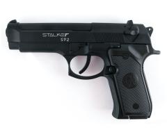 Пневматический пистолет Stalker S92 Blowback (3 Дж, Beretta 92, подвижный затвор, шарики ВВ, металл, CO₂) 4,5 мм