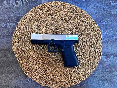 Пистолет охолощенный Retay G19C Glock 19 (СХП Ретай Глок 19), никель